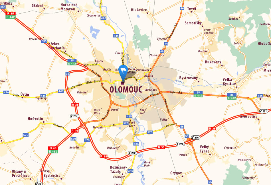 Olomouc map